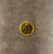 A half gram (half crown) gold coin 2009, 22 Carats