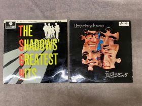 The Shadows 2 albums Jigsaw SX6148, Sleeve excellent, Vinyl near mint Greatest Hits SX1522 Sleeve