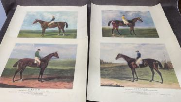 A collection of 11 sporting (fishing and equestrian) prints