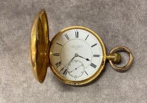 A superb 18 ct gold pocket watch by Edward F Ashley of Clerkenwell . In very good working