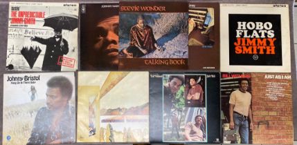 Various albums including Bill Withers, Stevie Wonder and other male soul artists, all near mint