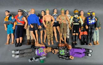 15 x 1990â€™s action man figures with 2 Dr X figures 1 box of vehicles and motorbikes etc, nation