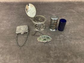 A small group of silver items, total silver weight 168 grams