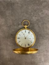 A 19th century 18ct gold pocket watch, engraved Robert Stephenson , a gift of his affectionate