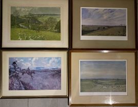 4 x Lionel Edwards hunting prints