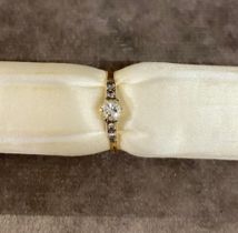 A 15ct ladies ring set with .20 diamond size O, 2.1 grams