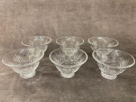 A set of 6 Edinburgh crystal dessert bowls