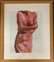 Roy Barrett (1949-2022 British) A framed watercolour nude. Painted under the pseudonym Will Varnish.
