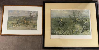2 x Lionel Edwards signed prints, the print size of the larger of the two is 33cm x 49cm