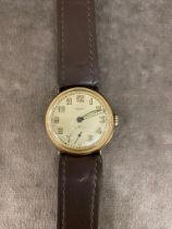 A rare early 1920’s 9ct gold gents bubble back Rolex watch