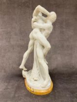 Petrilli Firenze (Italian 1868-1930 A 19th century carved Alabaster statue of Hercules and Antaeus