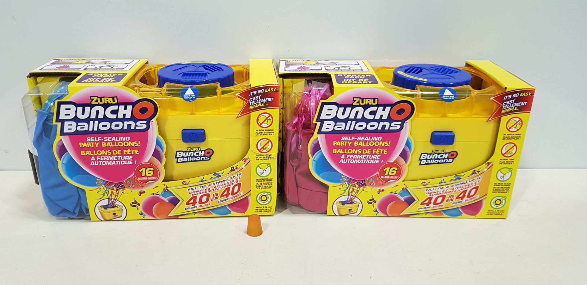 18 X BRAND NEW ZURO BUNCH O BALLOONS SELF-SEALING PARTY BALLOONS MACHINE (NOTE: EURO PLUG) - RRP £