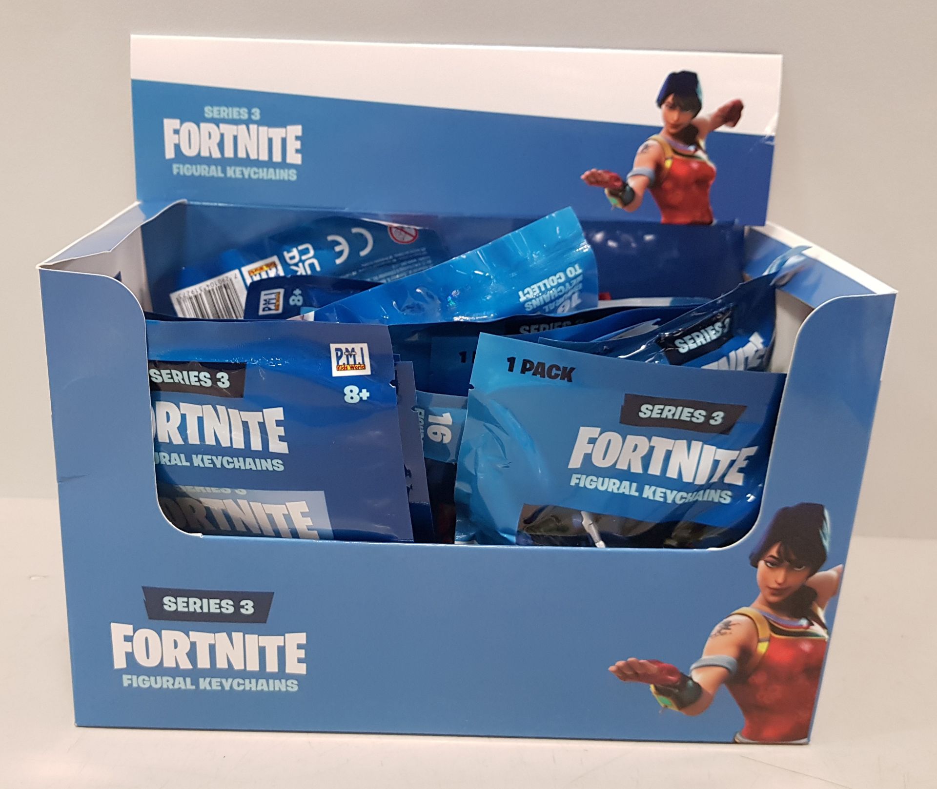 96 X BRAND NEW SERIES 3 FORTNITE 3D KEYCHAINS - CHARACTER FIGURES - IN DISPLAY BOX OF 24 PCS - IN - Image 3 of 4