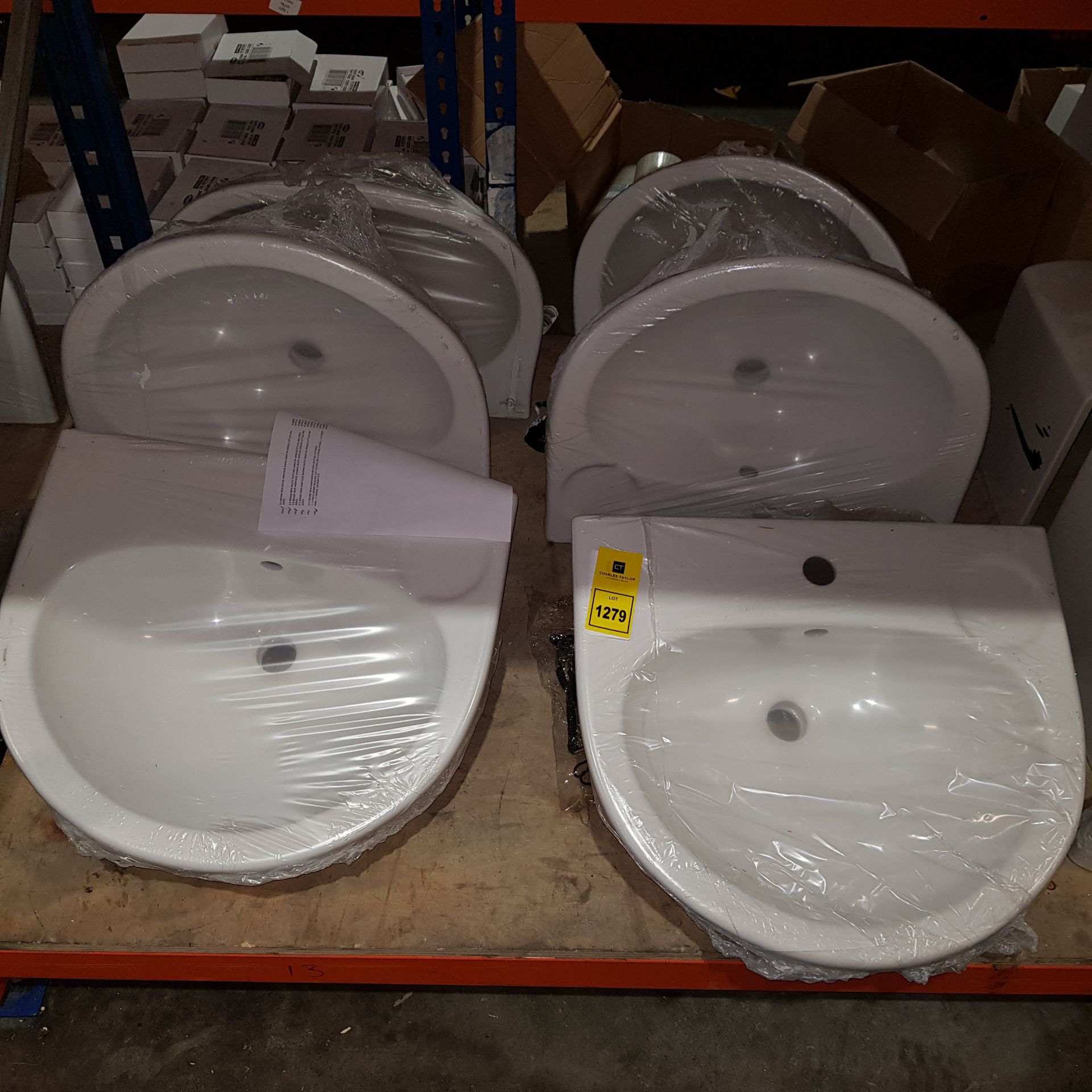 6 X BRAND NEW ARMITAGE SHANKS BASINS IN VARIOUS STYLES AND SIZES