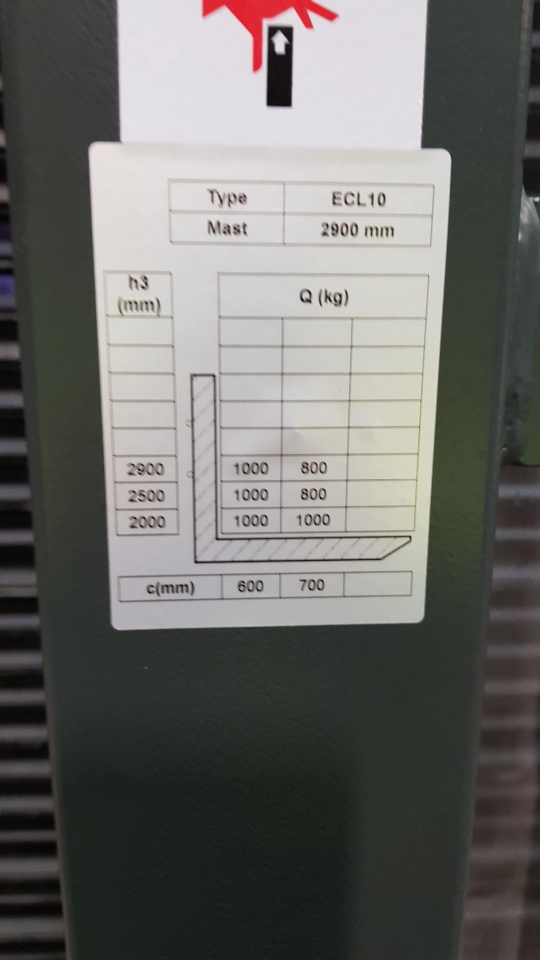 TACKLESTONE TYPE ECL10 PEDESTRIAN ELECTRIC STACKER (YOM 2018) 240V WITH KEY & INSTRUCTION MANUAL - Image 5 of 5