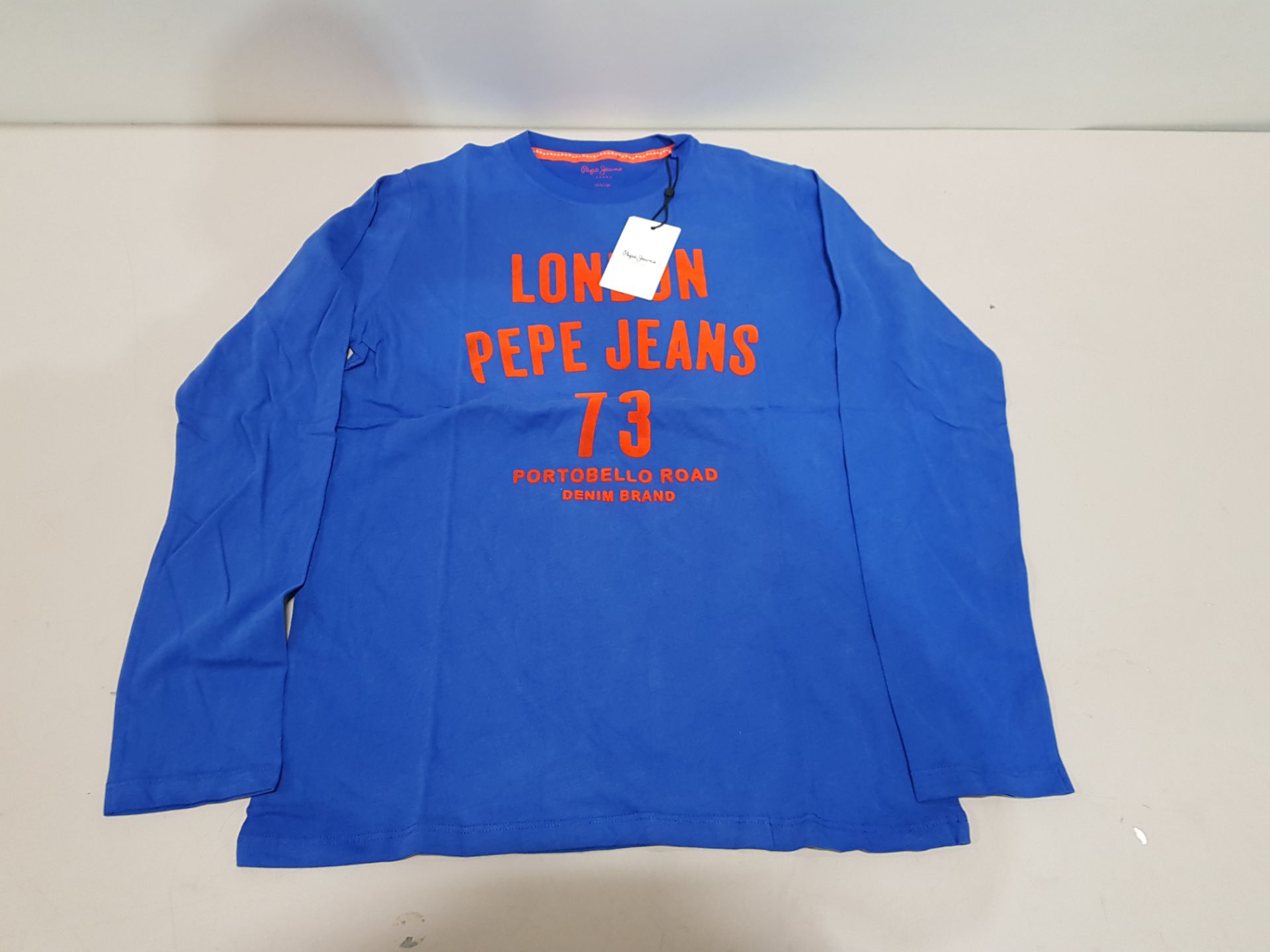 20 X BRAND NEW KIDS PEPE JEANS ROMEO LONG SLEEVE TOP IN BLUE VARIOUS SIZES TO INCLUDE AGE 6-16