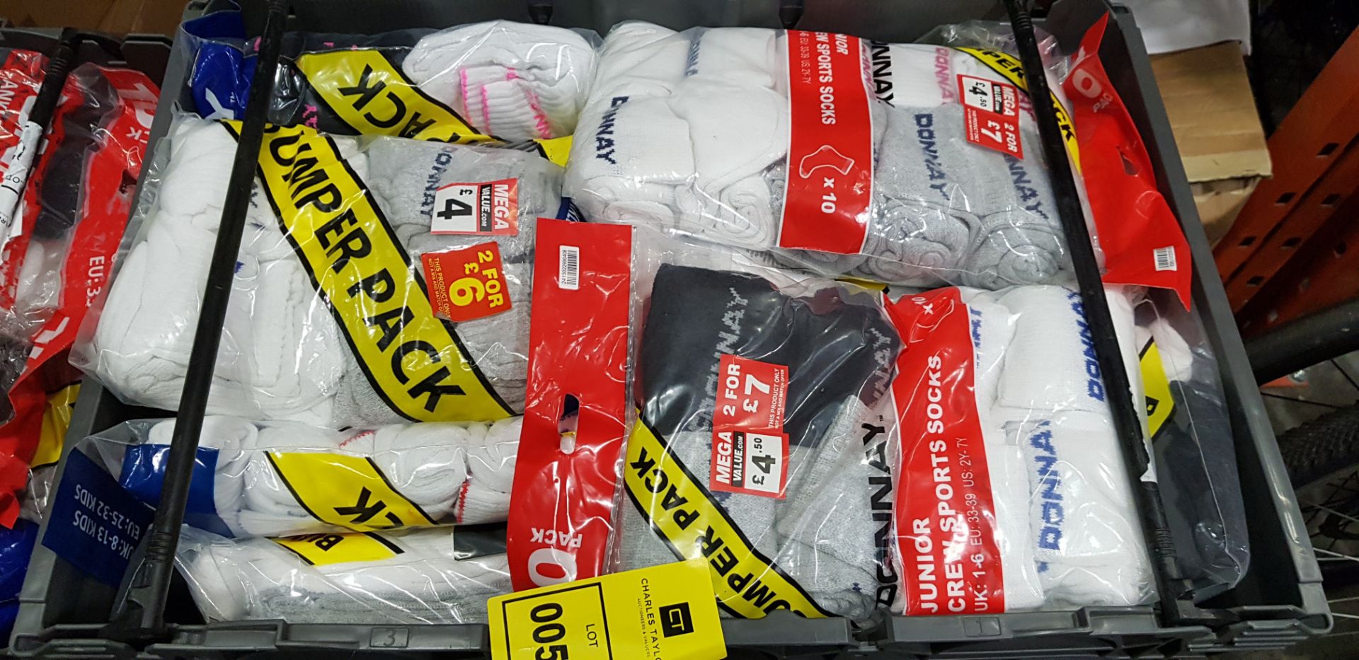 45 X BRAND NEW PACKS OF 10 PAIR OF DONNAY SPORT SOCKS IN VARIOUS STYLES, SIZES AND COLOURS IN 3 - Image 2 of 2