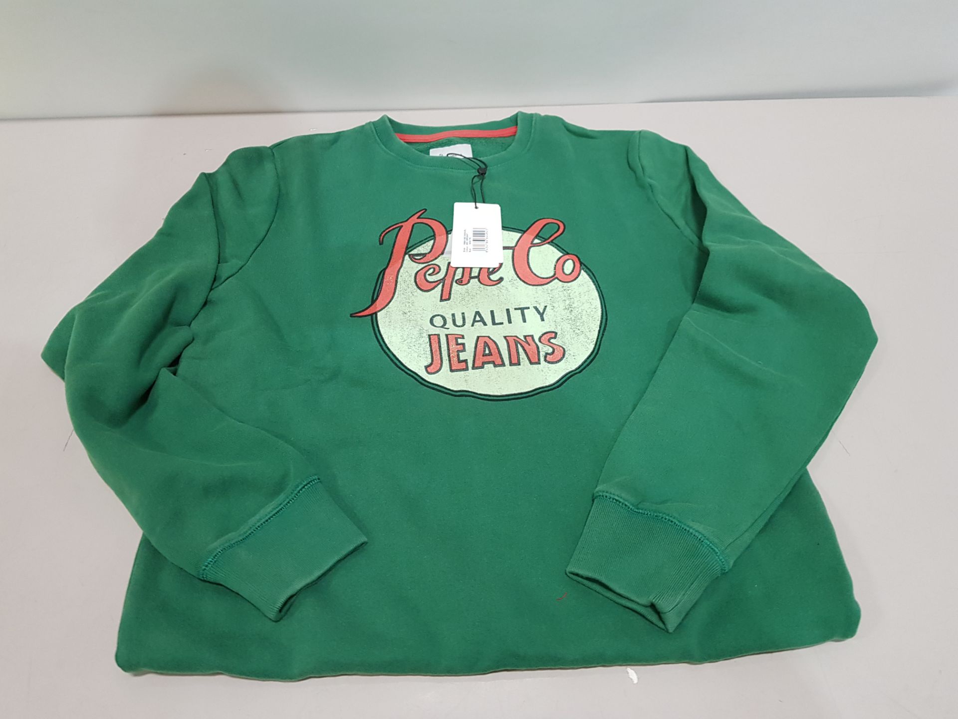 17 X BRAND NEW KIDS PEPE JEANS MANUEL JUMPERS IN GREEN VARIOUS SIZES TO INCLUDE AGE 10-16 YEARS