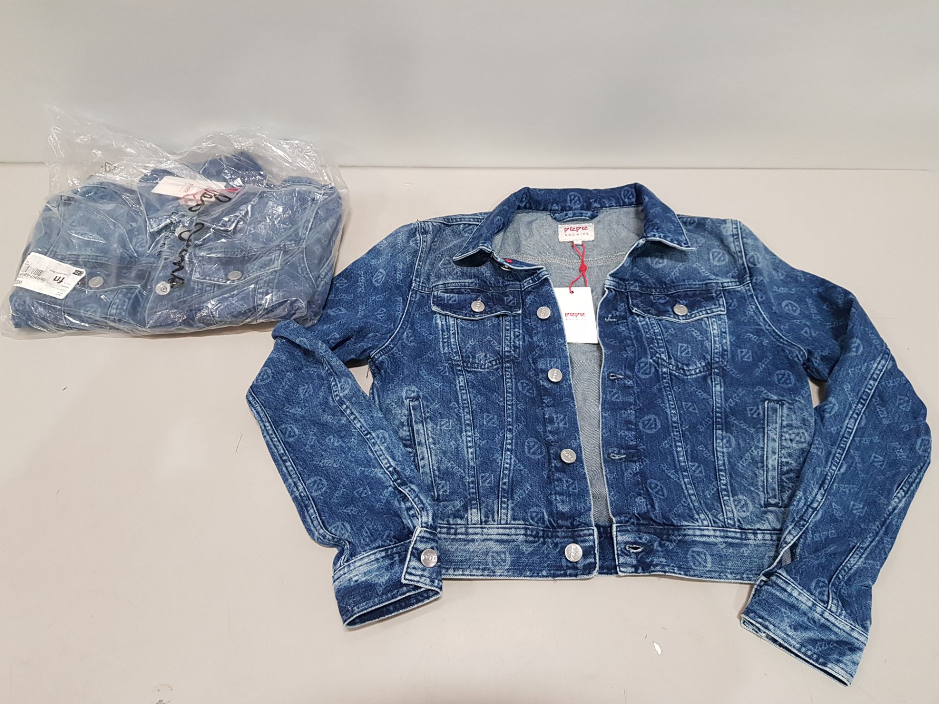 9 X BRAND NEW PEPE JEANS MADDIE LOGO DENIM JACKETS -ALL IN VARIOUS SIZES TO INCLUDE S/M/L