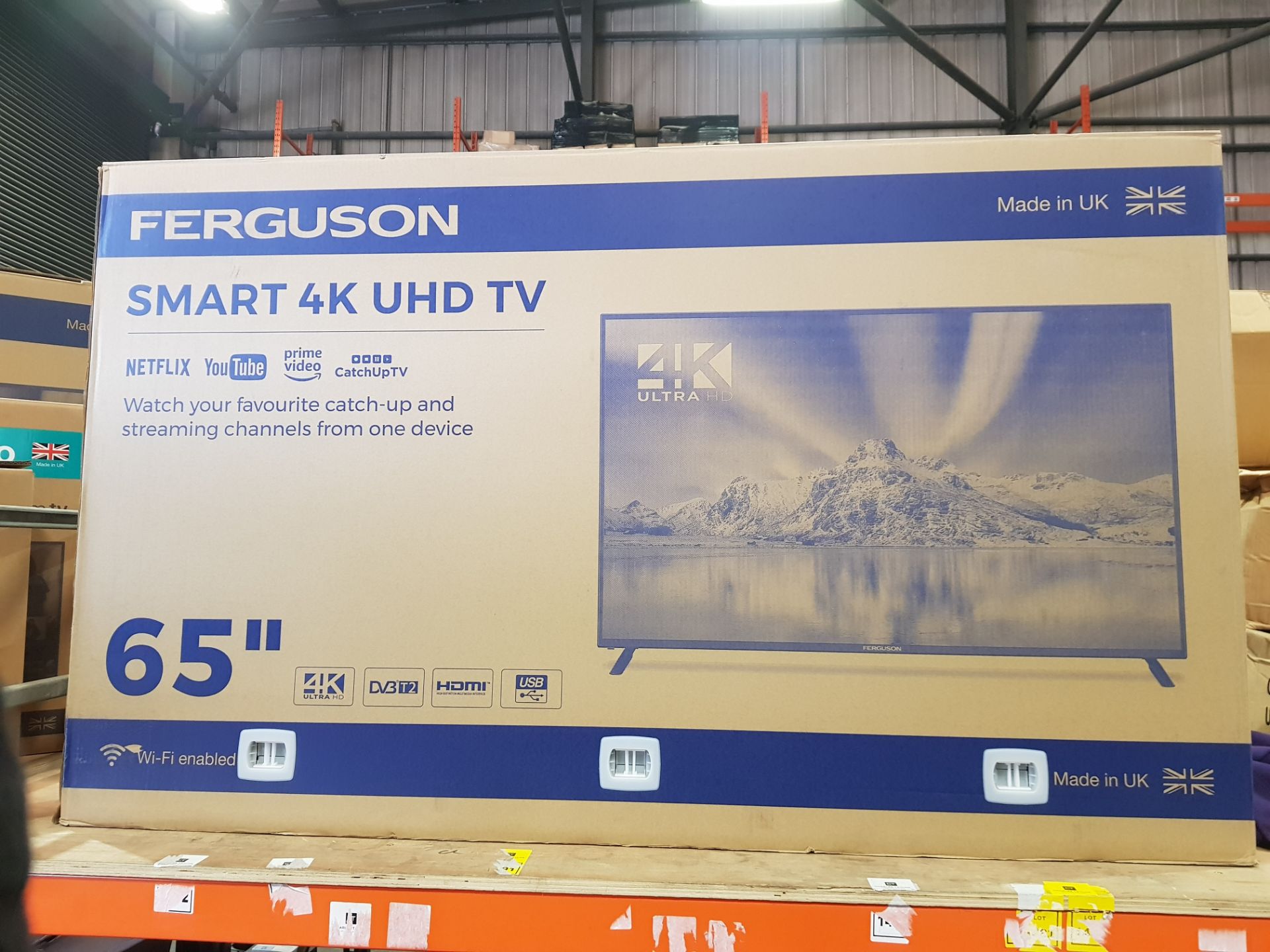 1 X FERGUSON SMART 4K UHD TV MODEL F6522RTX4K 65 INCH (A- GRADE)