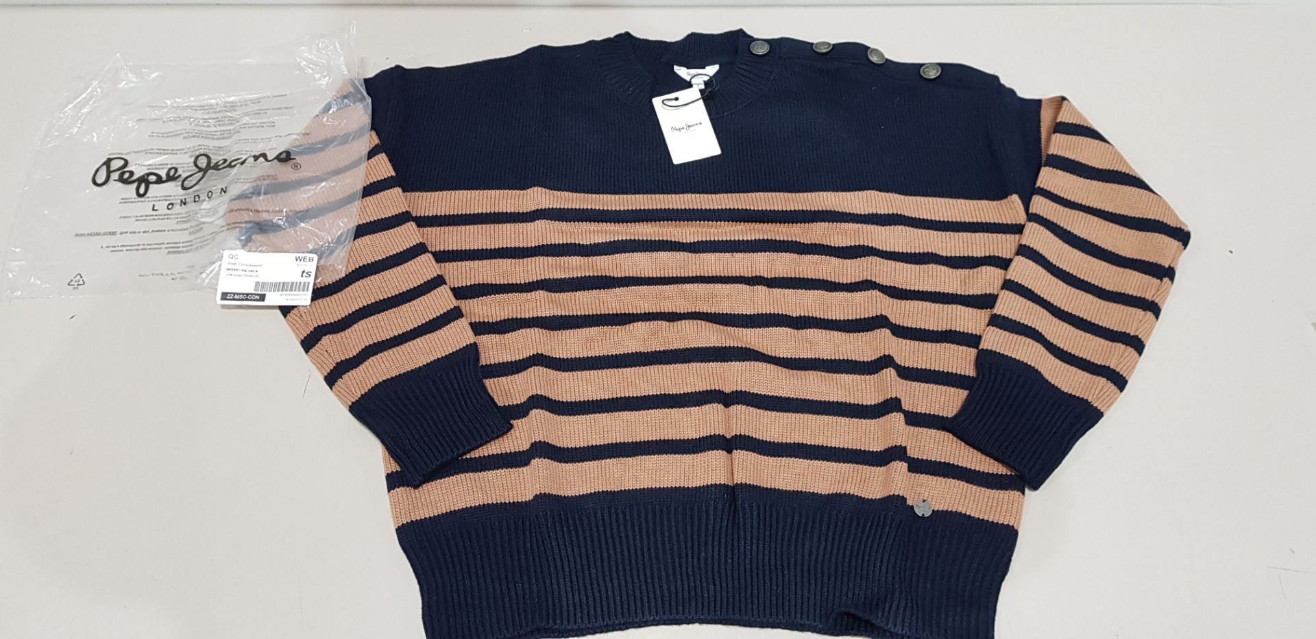 17 X BRAND NEW PEPE JEANS BRETONA JUMPERS IN VARIOUS SIZES TO INCLUDE S - XL