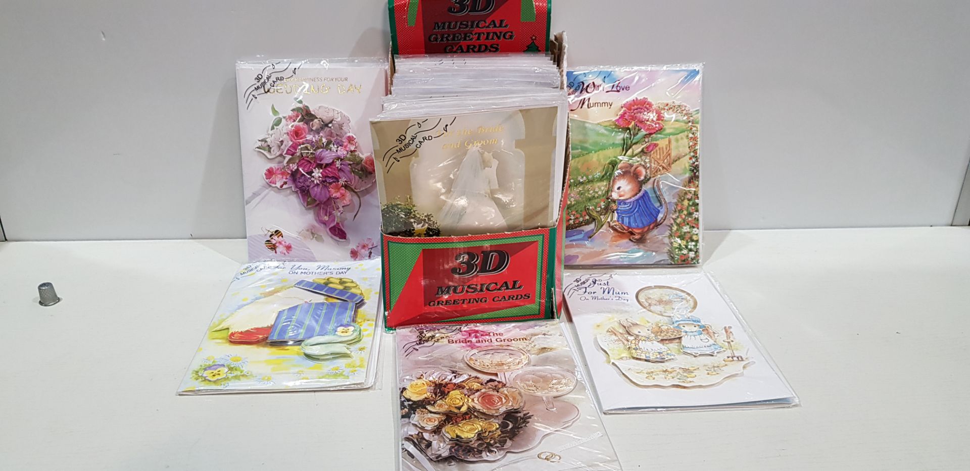 960 X BRAND NEW VARIOUS MELODY 3D MUSICAL MOTHERS DAY GREETING CARDS INCLUDES ENVELOPES ( IN 3 TYPES