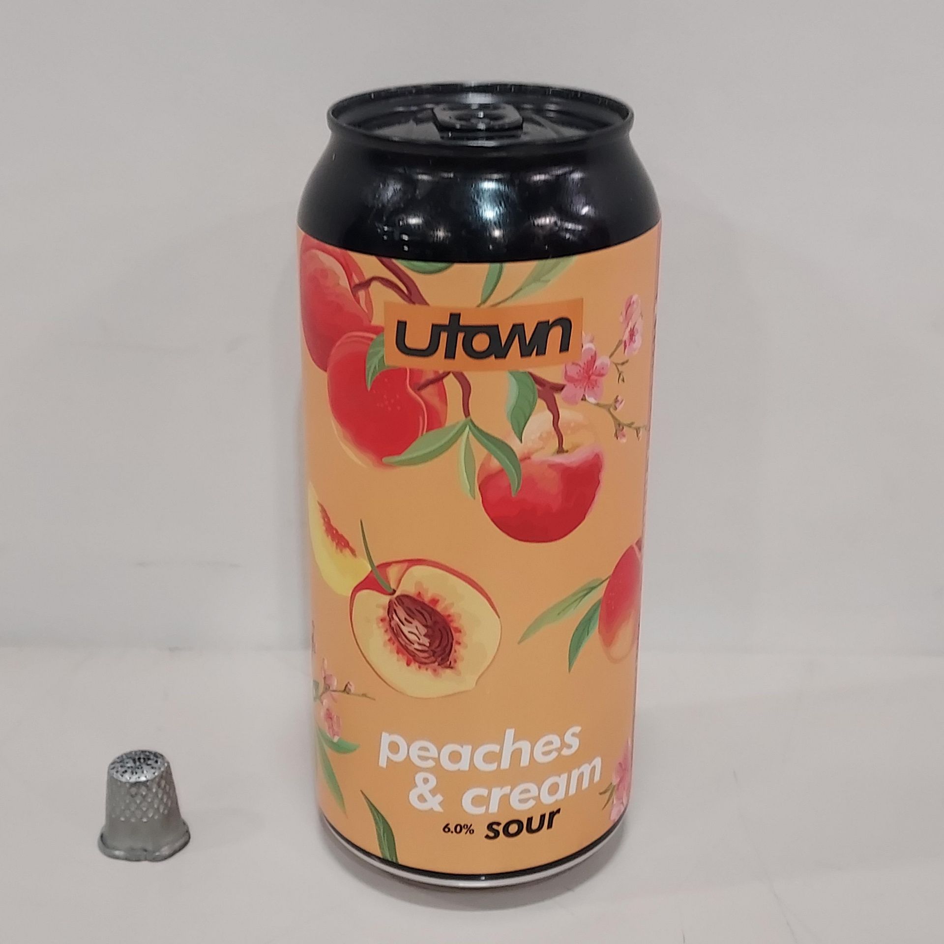 120 X BRAND NEW 440ML CANS OF UTOWN PEACHES & CREAM SOUR BEER 6.0% ALCOHOL IN 5 BOXES (BBE APR
