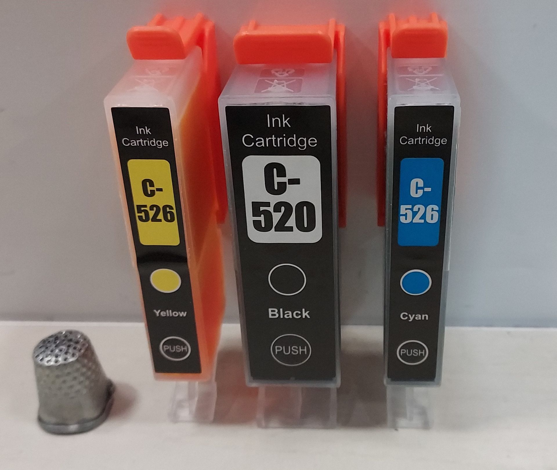 APPROX 500+ BRAND NEW CANON COMPATIBLE INK CARTRIDGES TO INCLUDE MODELS - C-526Y - C-520BK - C-