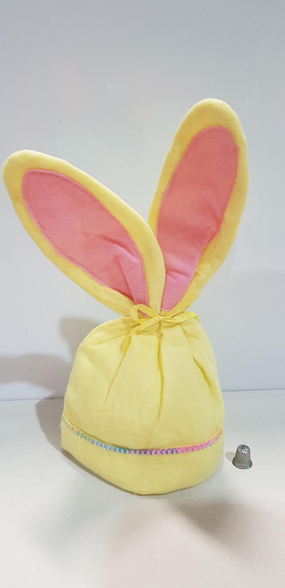 150 X BRAND NEW YELLOW EASTER RABBIT HATS IN 1 BOX