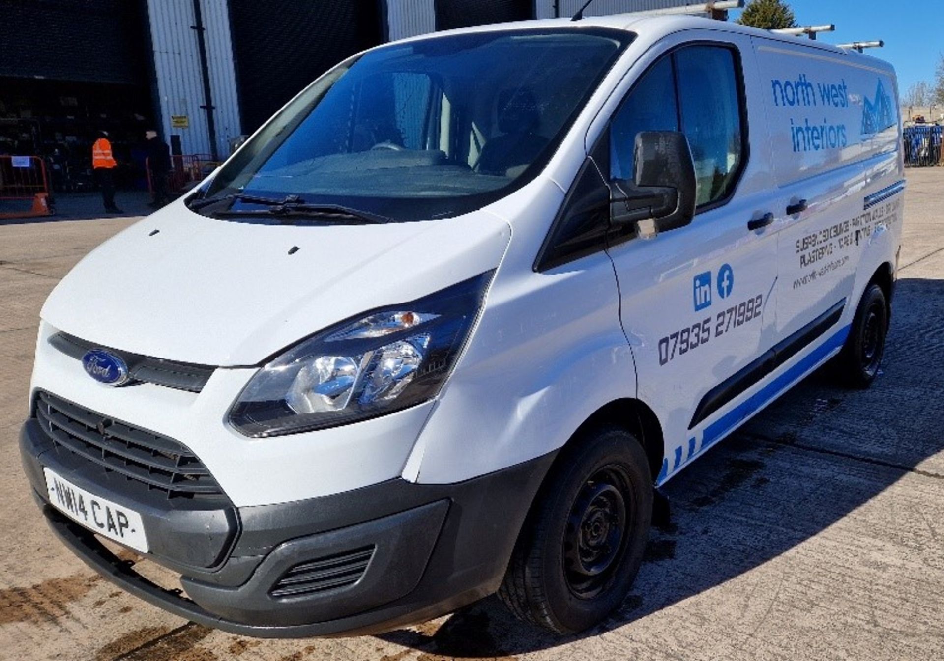 WHITE FORD TRANSIT CUSTOM 290, REG NO: NW14 CAP, ENGINE SIZE: 1995CC, DATE OF REGISTRATION: 26/03/ - Image 2 of 11