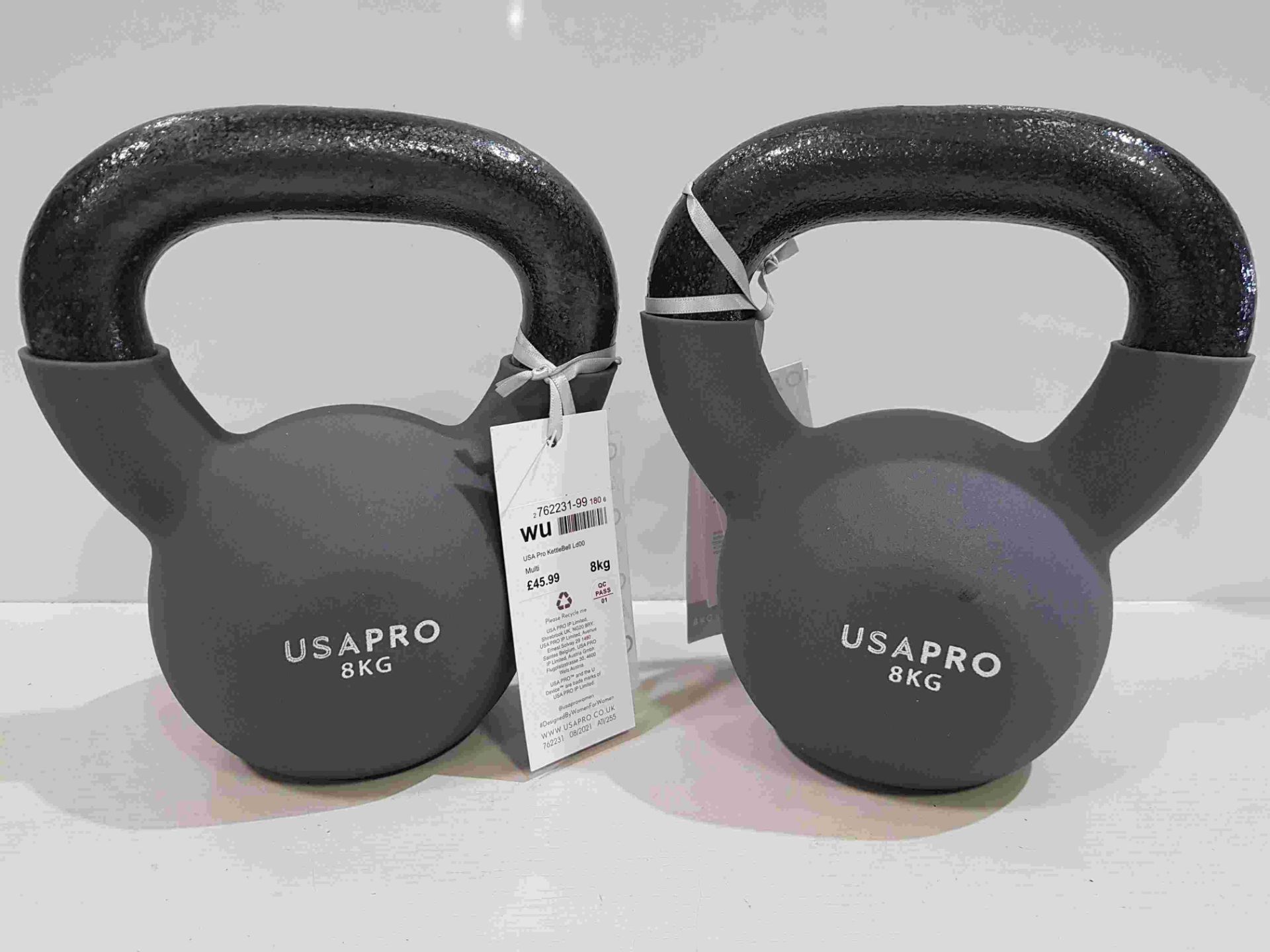 20 X BRAND NEW USA PRO 8 KG KETTLE BELL EXERCISE WEIGHTS (10 PAIRS) - RRP £45.99 PP £91.98 PER