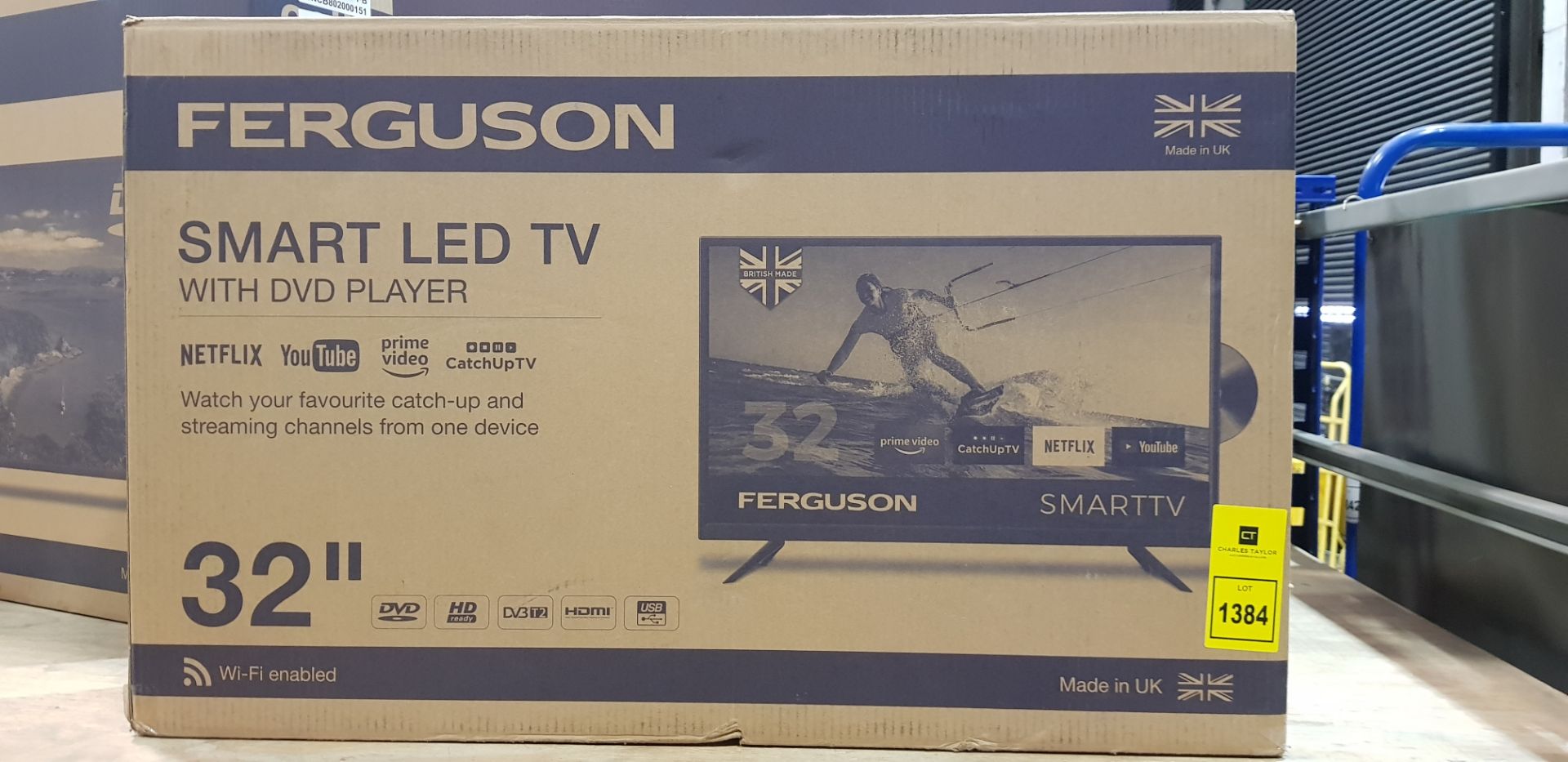 1 X FACTORY REFURBISHED BOXED FERGUSON 32 SMART LED TV WITH DVD PLAYER ( F3220RTSF) GRADE A