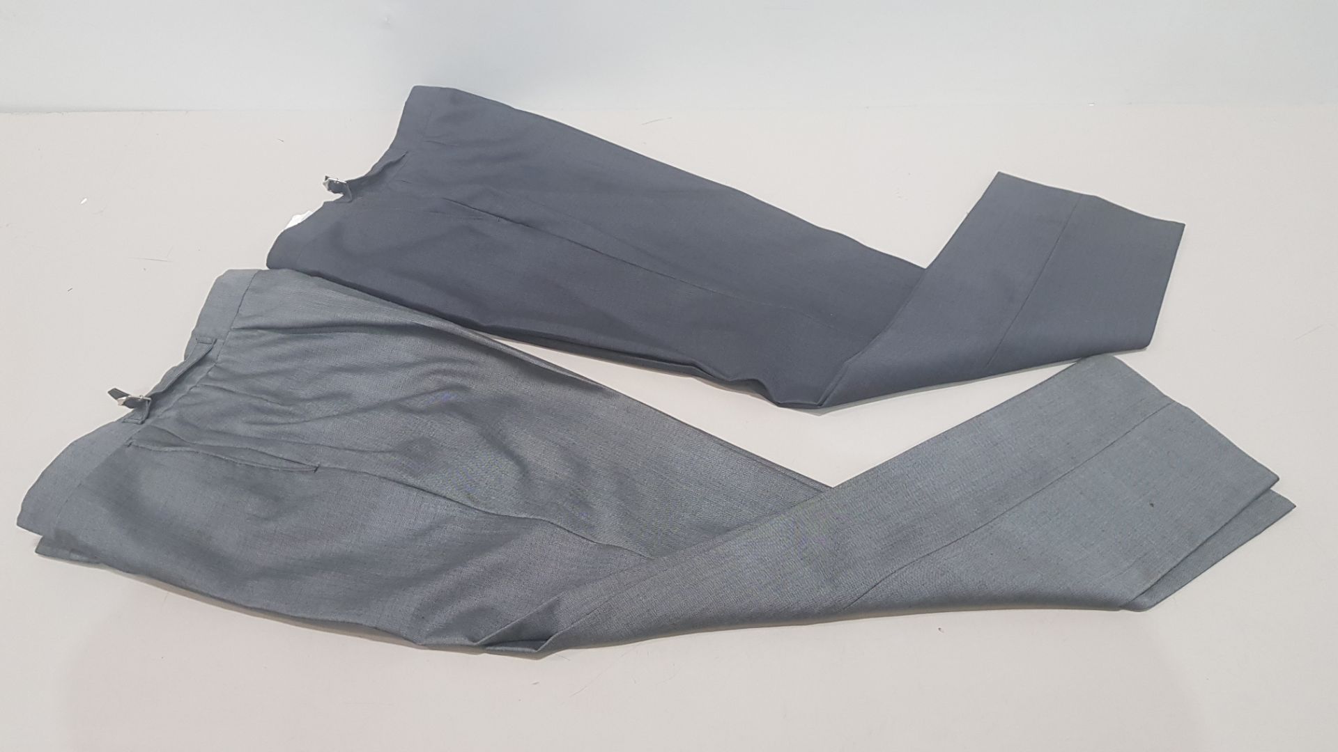 20 X EX HIRE TORRE SUIT PANTS IN SILVER AND CHARCOAL IN VARIOUS SIZES I.E - 34R-48R- 42L- ETC