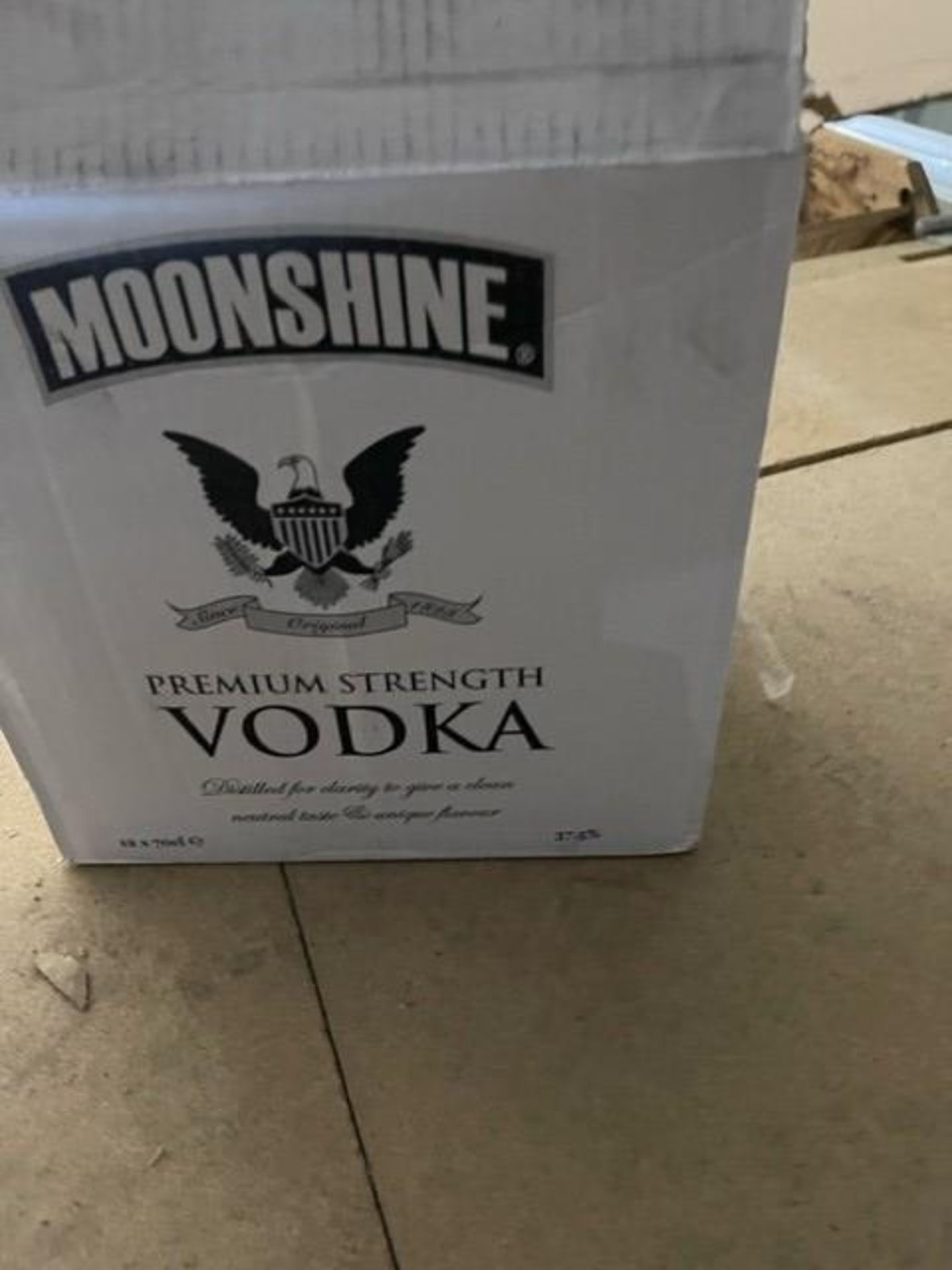 13 X BOTTLES OF ALCOHOL IE 12 X 70CL MOONSHINE VODKA AND 1 X RED WINE 2019 DOMAIN DES BOSENINS *** - Image 2 of 4