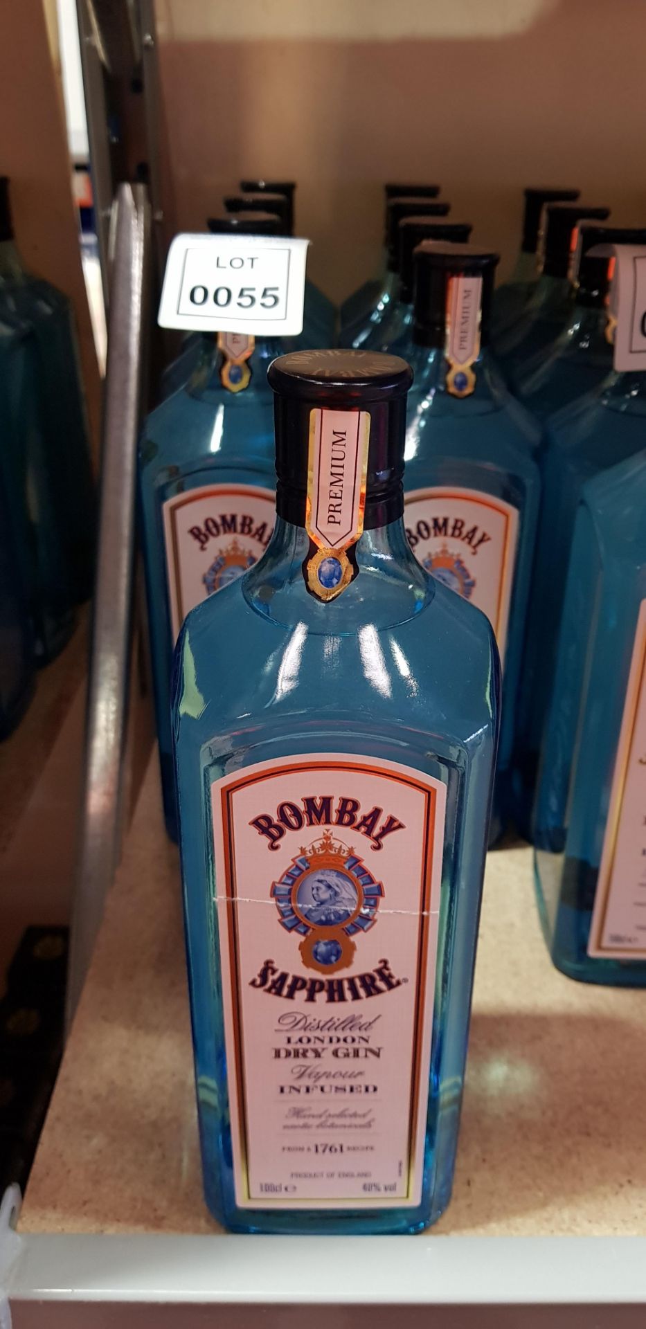 9 X BRAND NEW BOMBAY SAPPHIRE LONDON DRY GIN 100CL - 40%