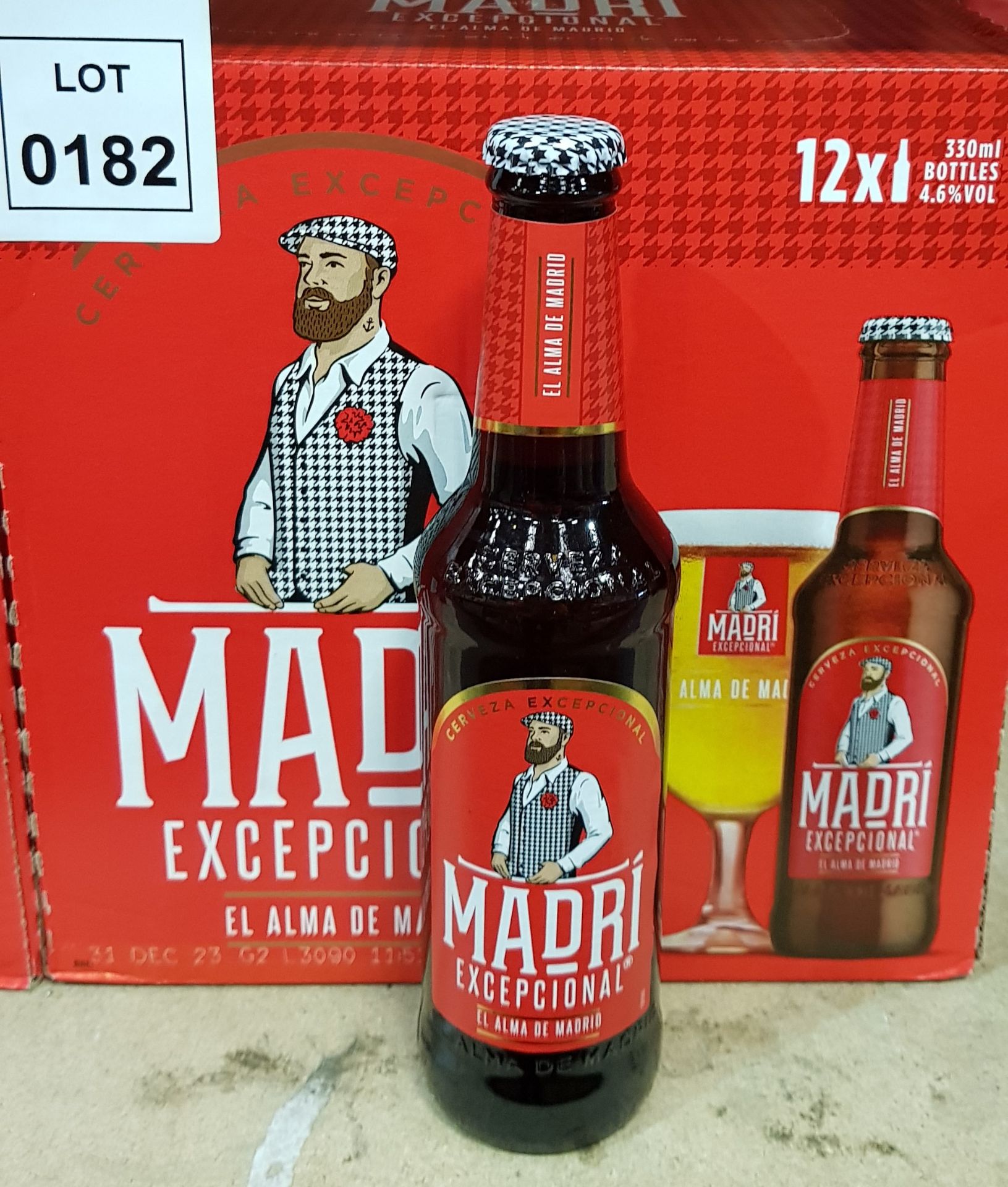 48 X BRAND NEW BOXED MADRI EXCEPCIONAL BEER 330ML IN 4 BOXES