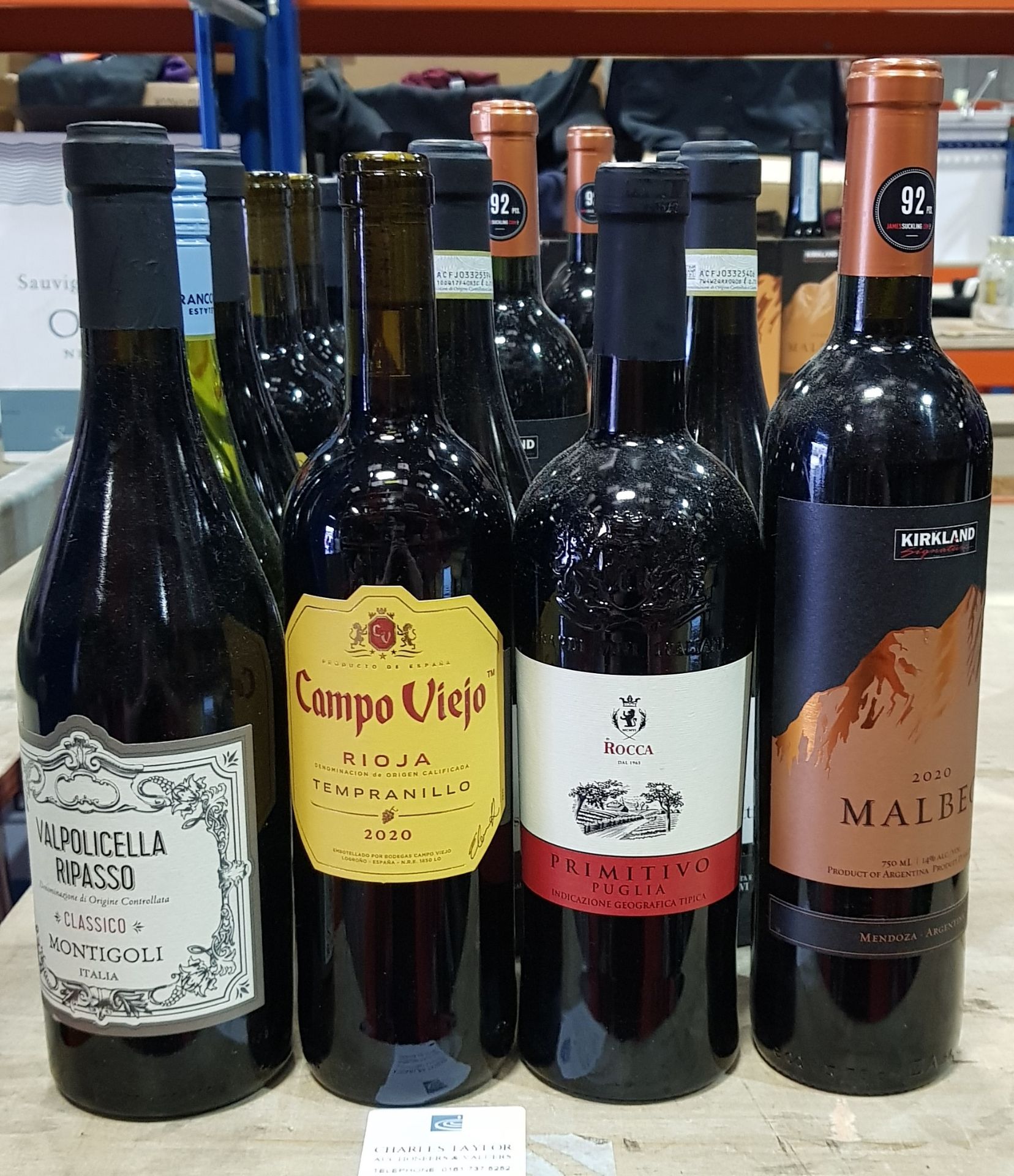 18 X BRAND NEW MIXED WINE LOT CONTAINING VALPOLICELLA RIPASSO CLASSICO - CAMPO VIEJO RIOJA - ROCCA