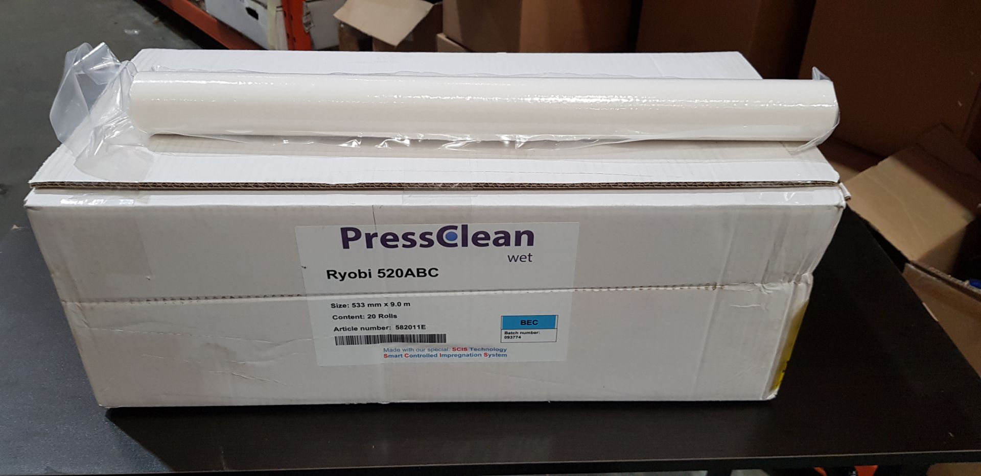 20 X BRAND NEW BOXED PRESS CLEAN RYOBI 533MM X 9M ROLLS - IN 1 BOX