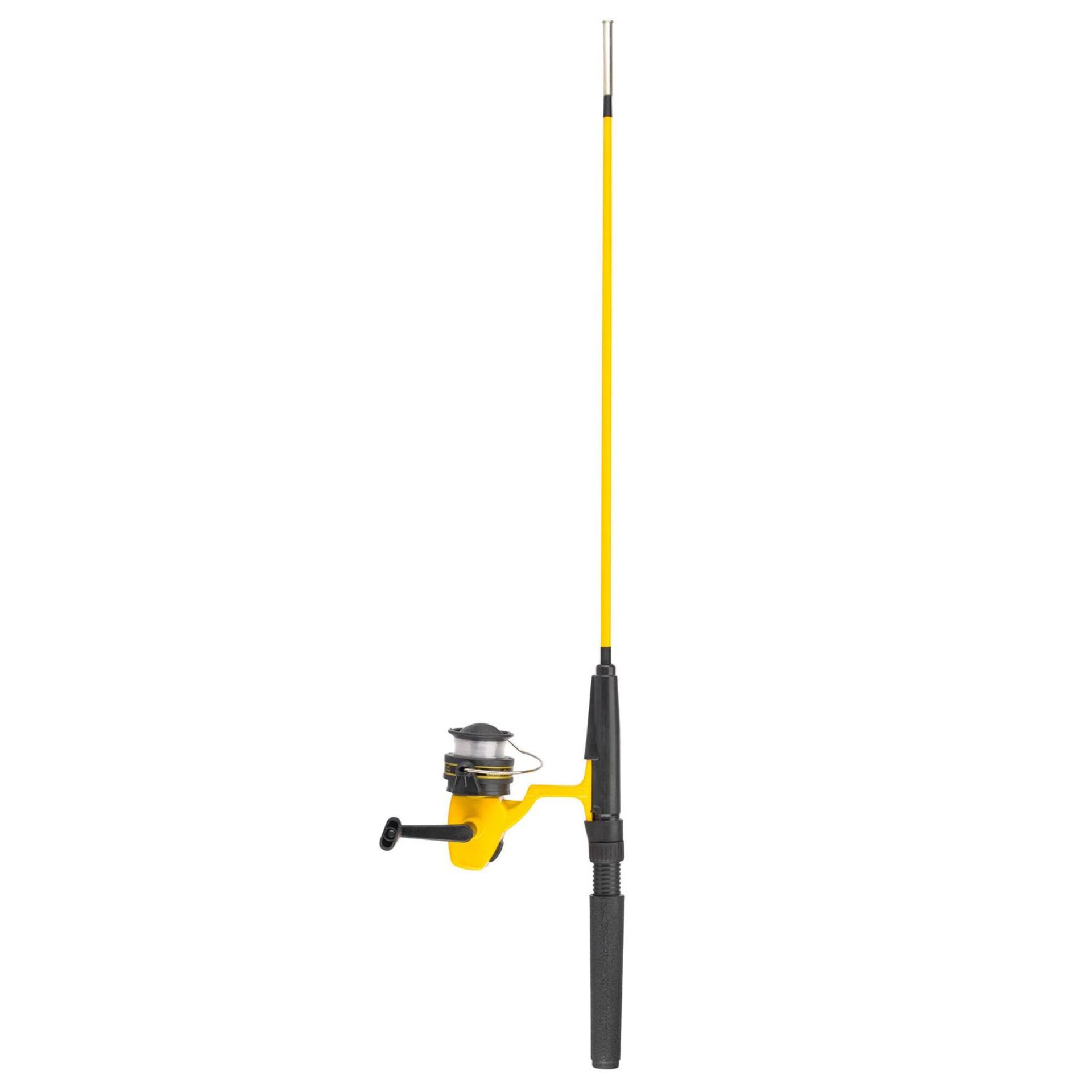 10 X BRAND NEW YELLOW JUNIORS FISHING ROD STARTERS SET - INCLUDES 1.35 M 2 PIECE FISHING ROD / - Image 2 of 6