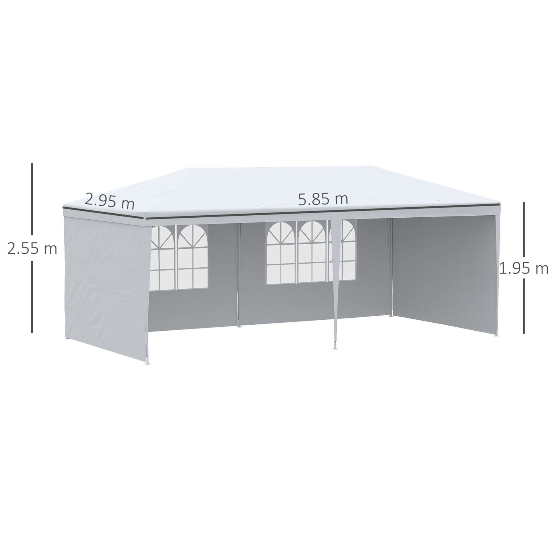 1 X TESCO OUTDOOR PARTY GAZEBO 3M X 6M IN ORIGINAL BOX - STOCK IMAGE FOR INDICATION OF SIZE ONLY - Image 3 of 5