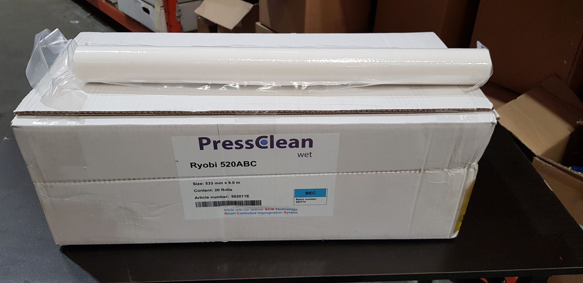 20 X BRAND NEW BOXED PRESS CLEAN RYOBI 533MM X 9M ROLLS - IN 1 BOX