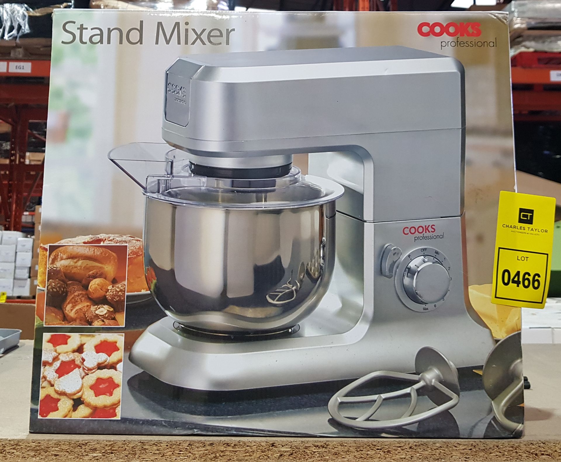 1 X BRAND NEW BOXED COOKS PROFFESSONAL STAND MIXER - BURGUNDY COLOUR