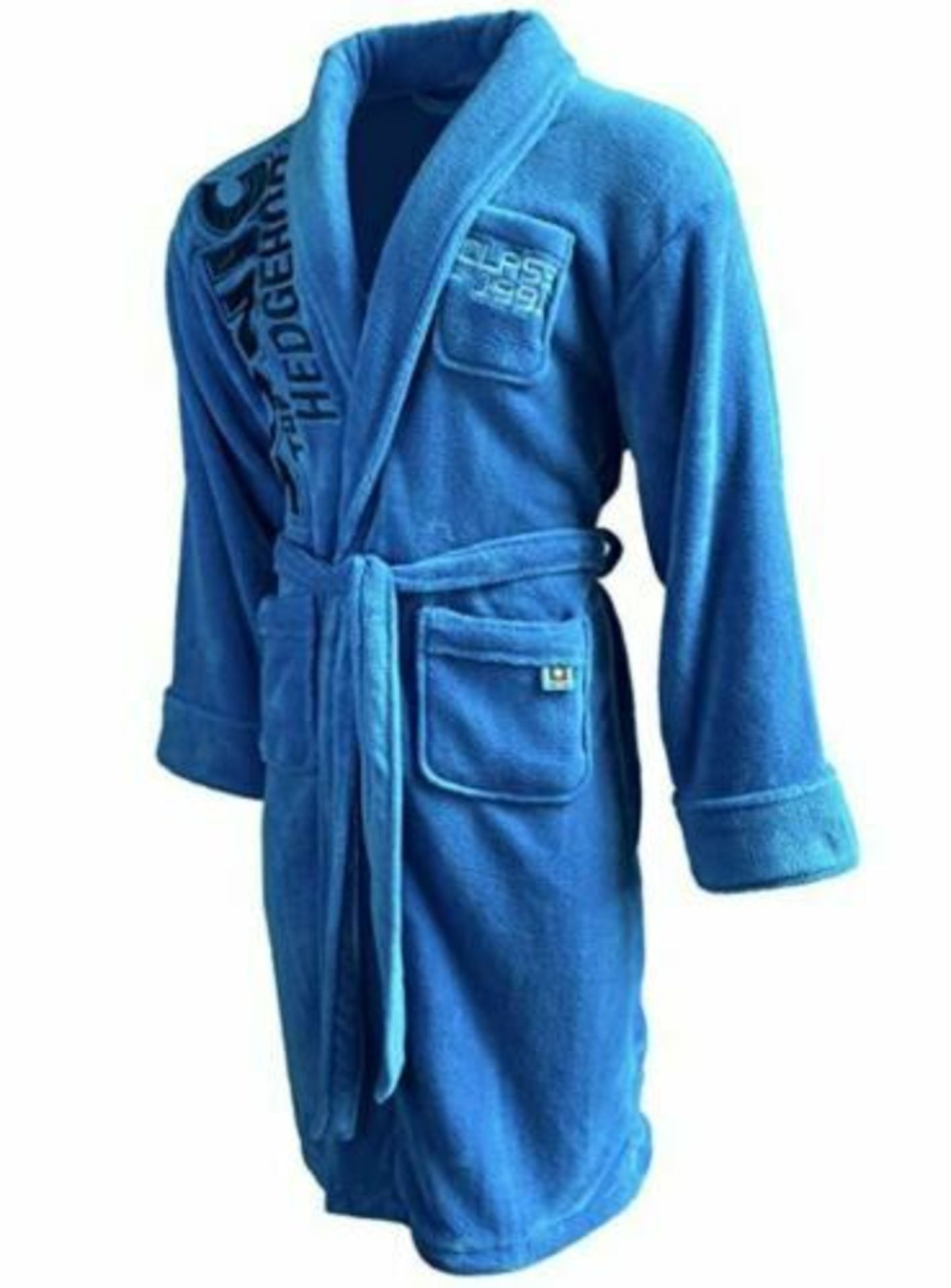 10 X BRAND NEW UNISEX LUXURIOUS SONIC THE HEDGEHOG CLASS OF 91 RETRO ADULTS DRESSING GOWN ROBE - Image 2 of 5