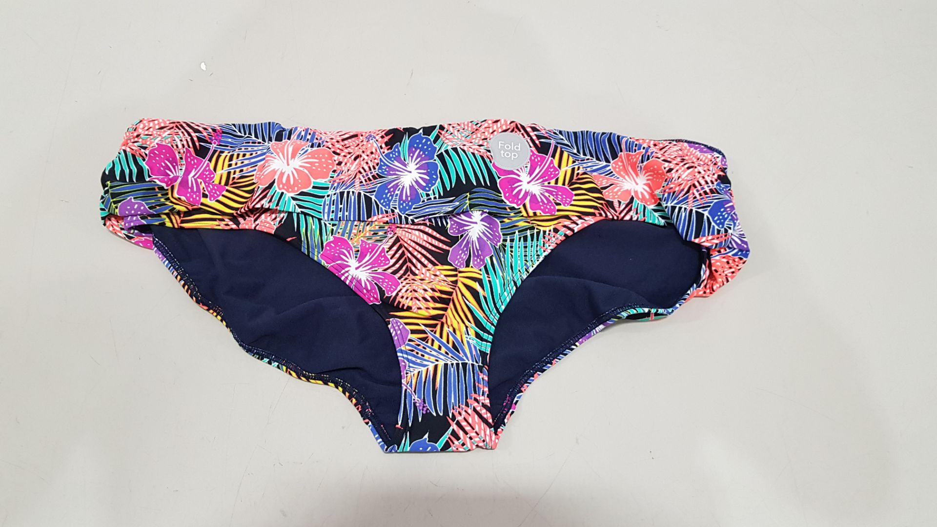 20 X BRAND NEW GEORGE FOLD TOP SWIM BRIEFS - IN FLORAL PRINT - IN MIXED SIZES TO INCLUDE UK 26 /