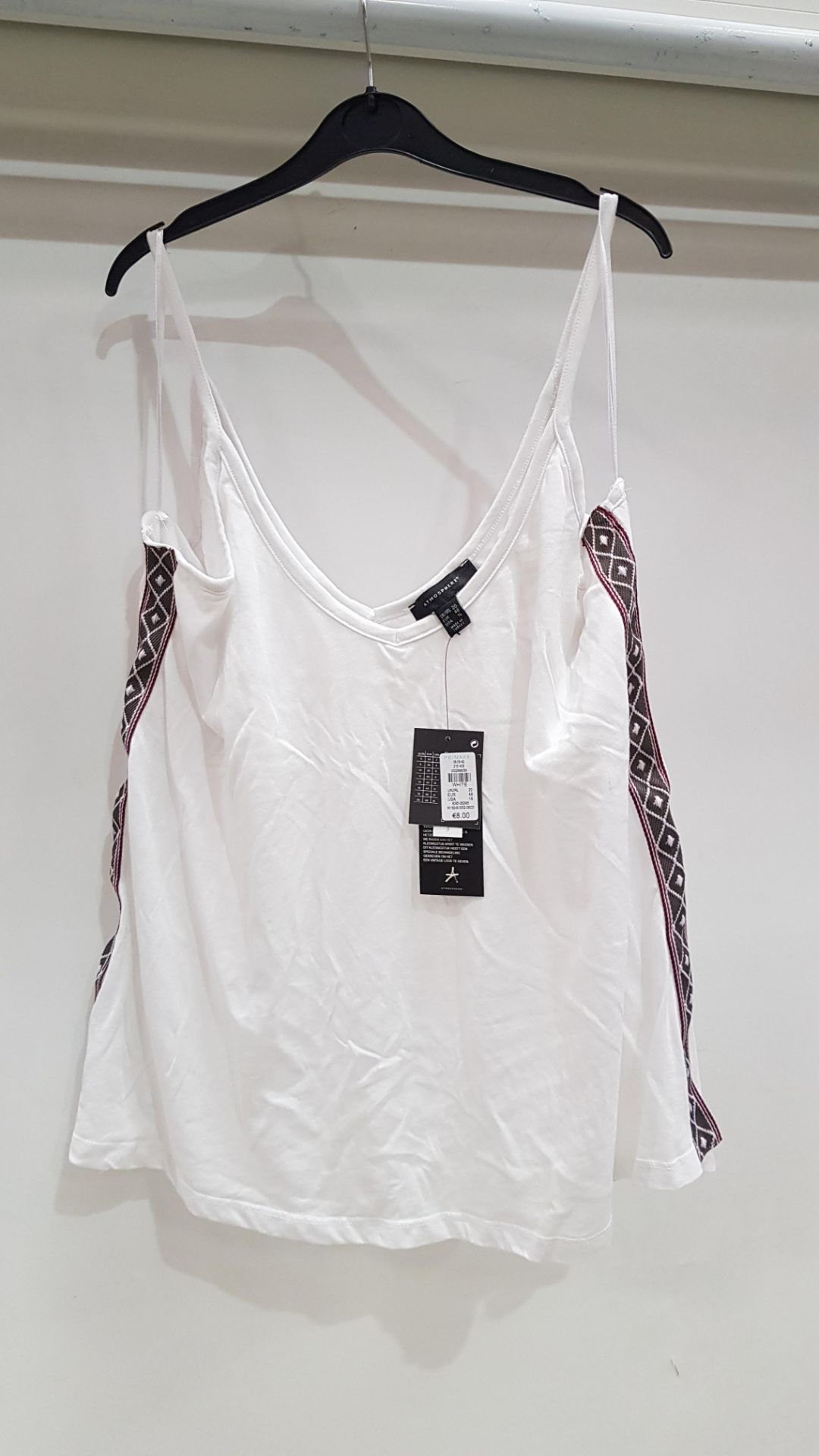 60 X BRAND NEW ATMOSPHERE SHOULDER STRAP WHITE TOP ALL IN VARIOUS SIZES (UK 6,8, 10, 12, 14, 16, 18,