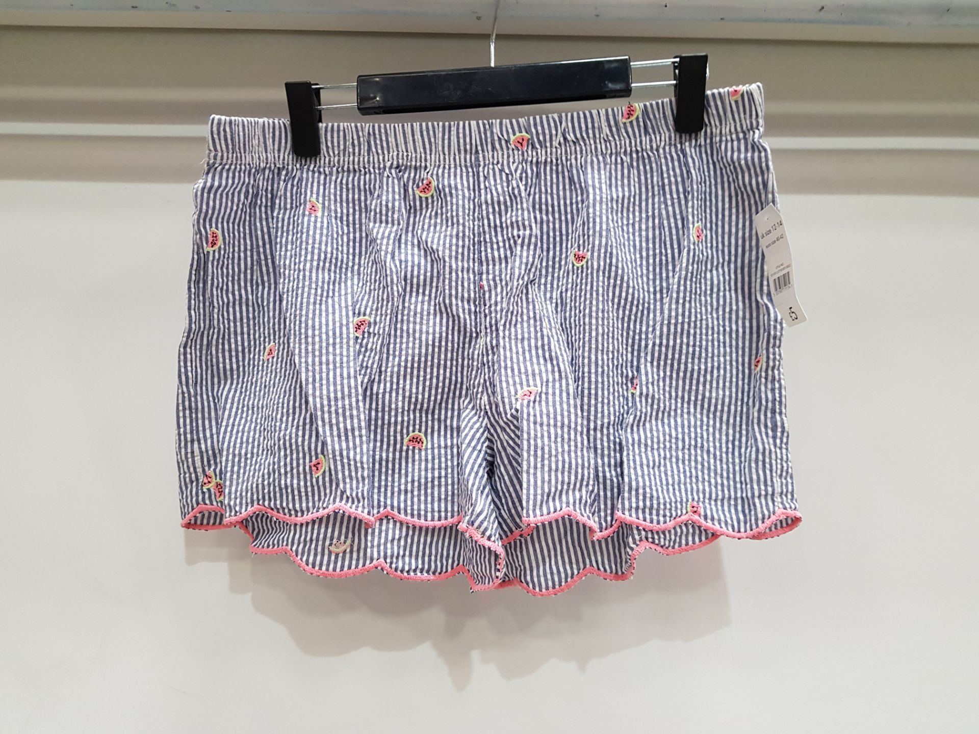 200 X BRAND NEW GEORGE STRIPE PRINT SHORTS IN SIZES 16-18