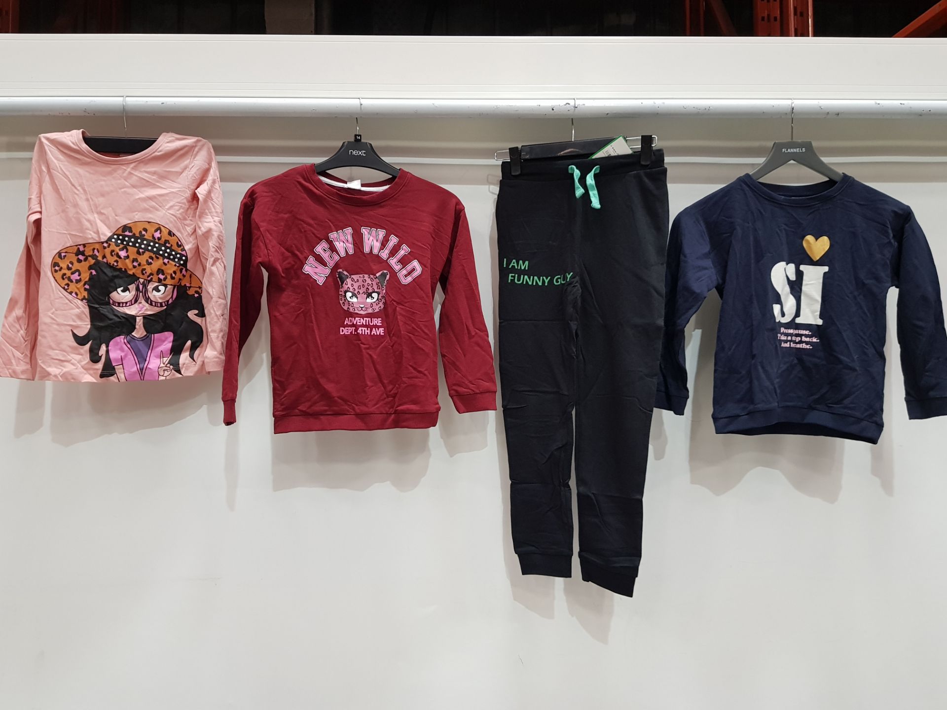 40 X BRAND NEW KIDS T-SHIRTS / PANTS IN VARIOUS STYLES, COLOURS AND SIZES