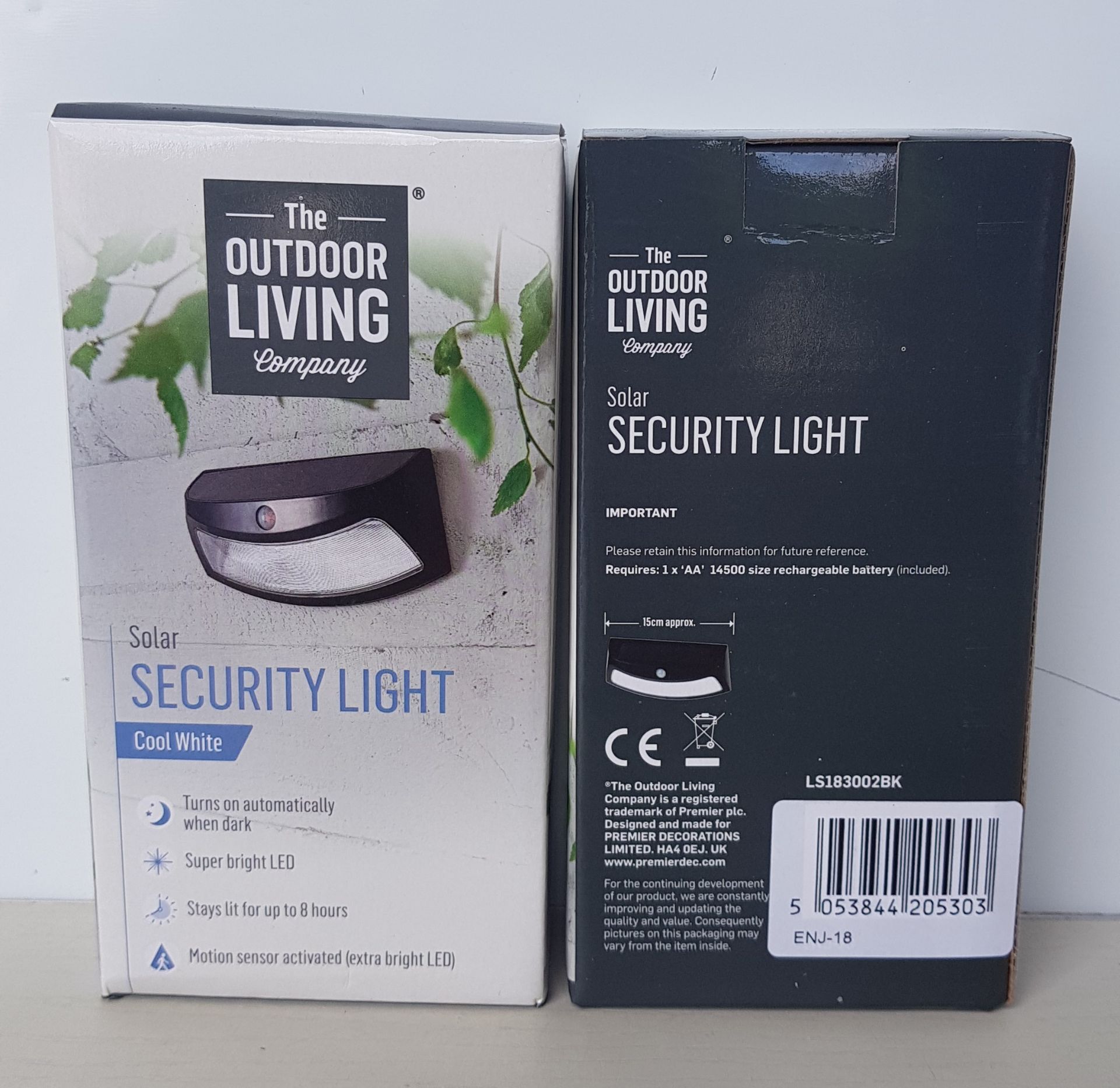 22 X BRAND NEW THE OUTDOOR LIVING SOLAR SECURITY LIGHTS