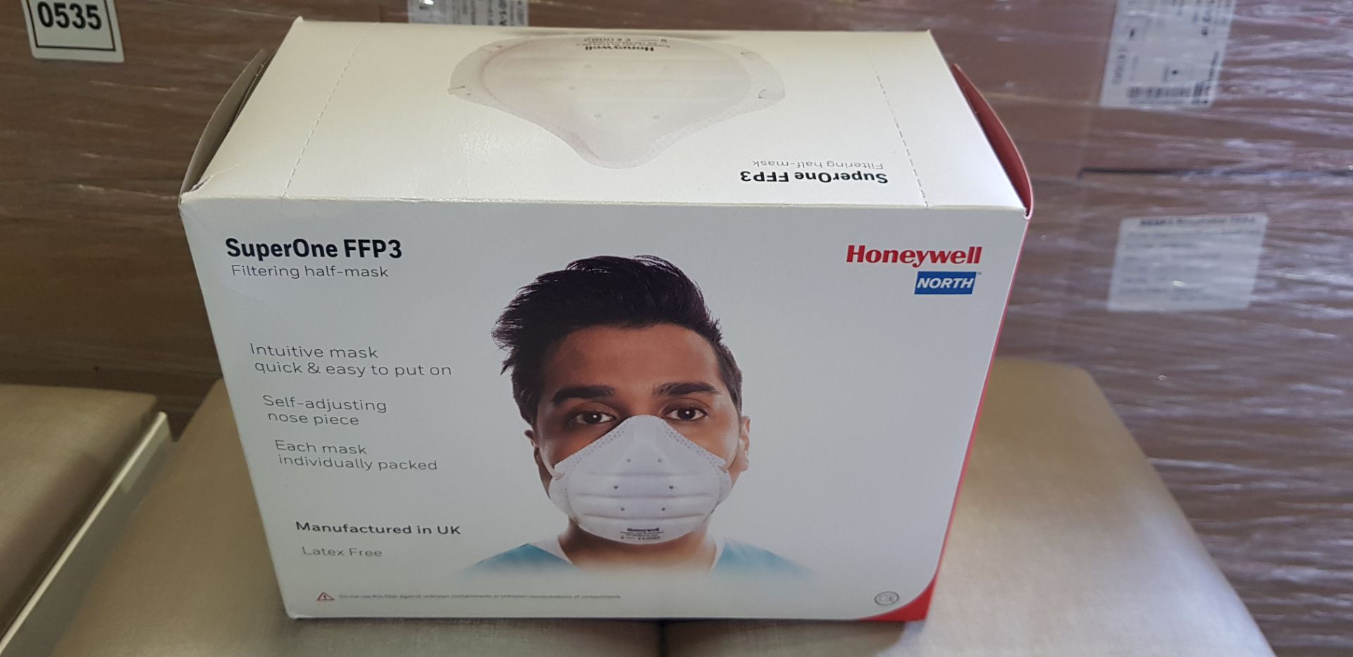 960 X BRAND NEW HONEYWELL NORTH SUPER ONE FFP3 FILTERING HALF MASK ( EACH MASK INDIVIDUALLY PACKED )