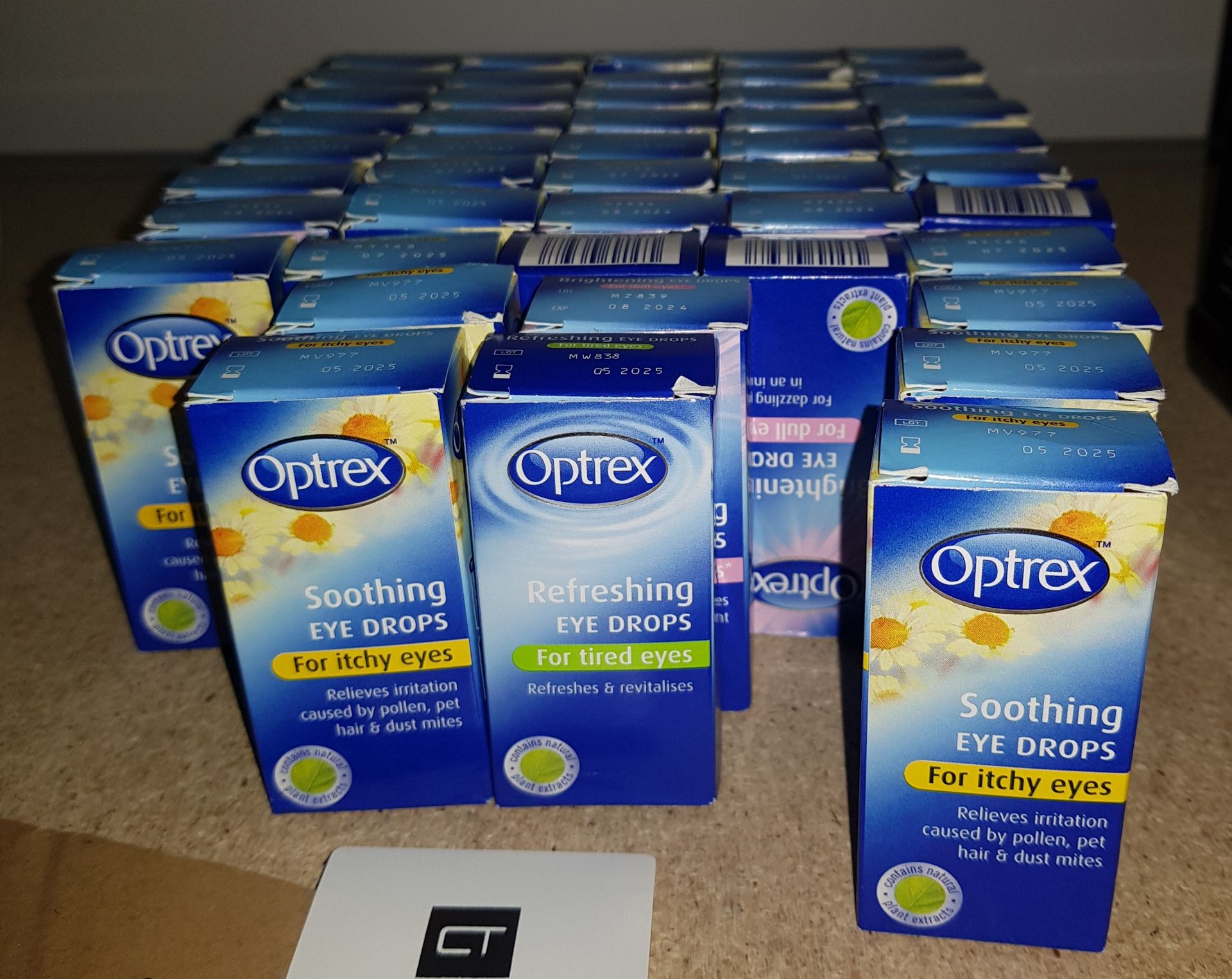 47 X BRAND NEW OPTREX EYE DROPS IN 3 TYPES - REFRESHING FOR TIRED EYES / SOOTHING FOR ITCHY EYES /